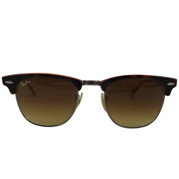 Ray Ban Clubmaster RB3016 Orange Tortoise Shell 49mm Sunglasses Unisex Glasses - Picture 1 of 16